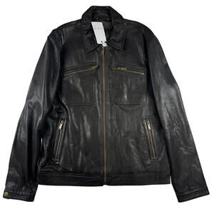 Danier Leather Moto Dion Jacket Black Size L